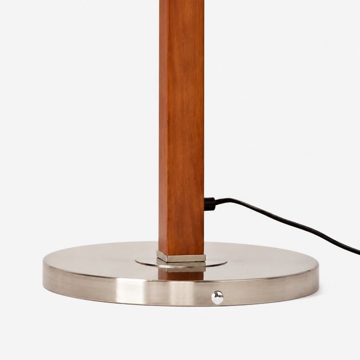 Lampadaire vintage à bras articulé en tissu HL4137