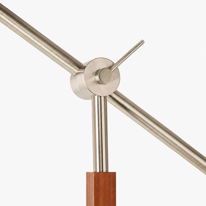 Lampadaire vintage à bras articulé en tissu HL4137