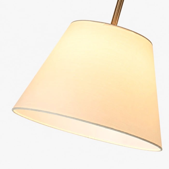Lampadaire vintage à bras articulé en tissu HL4137