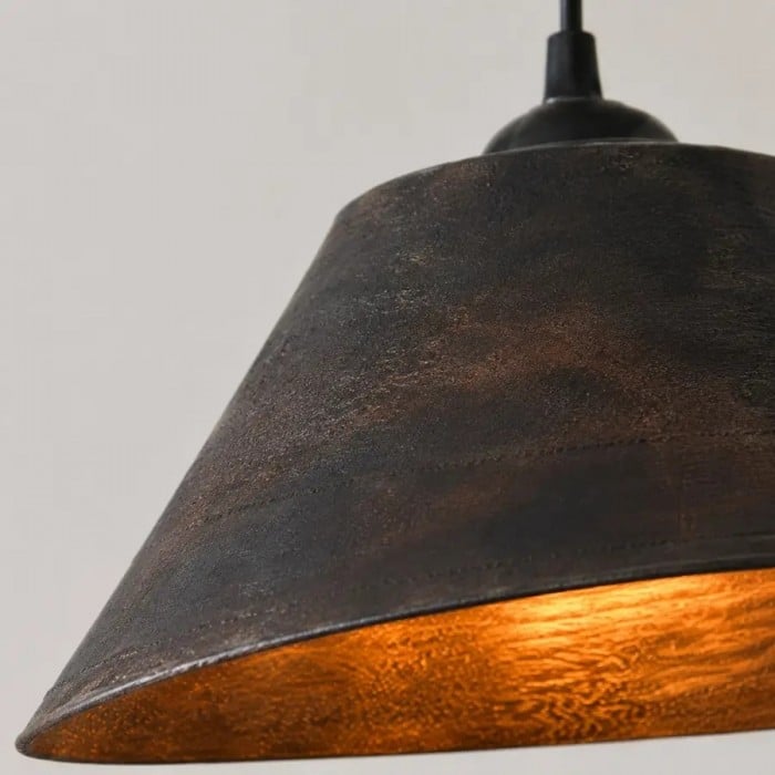 Suspension Wabi Sabi en bois foncé HL4188