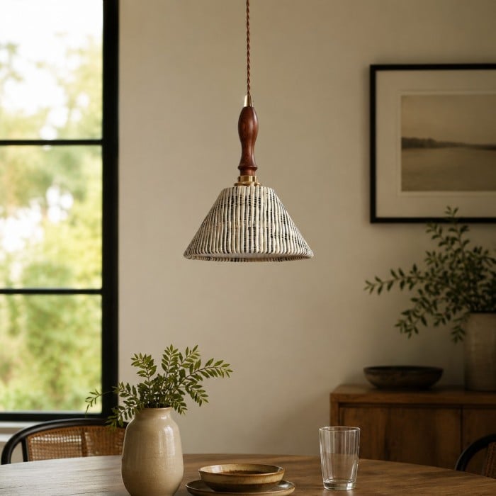 Wabi-Sabi stoffen hanglamp HL4198