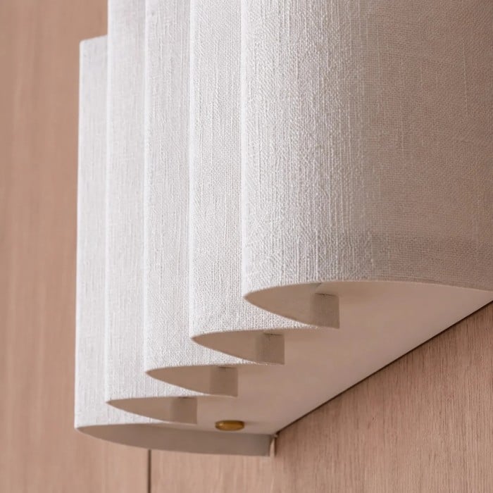 Wabi-Sabi Wave Fabric Wall Sconce HL4167