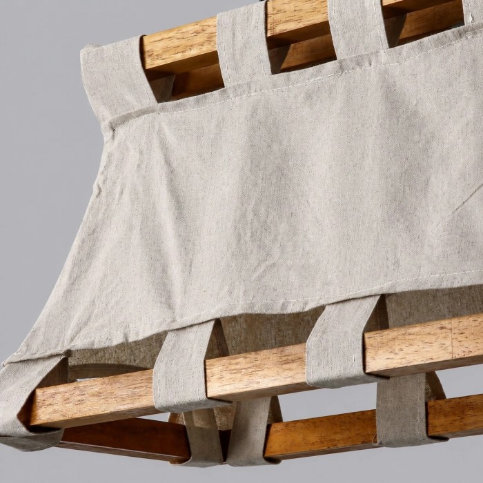Wabi-Sabi hanglamp van hout en stof HL4181