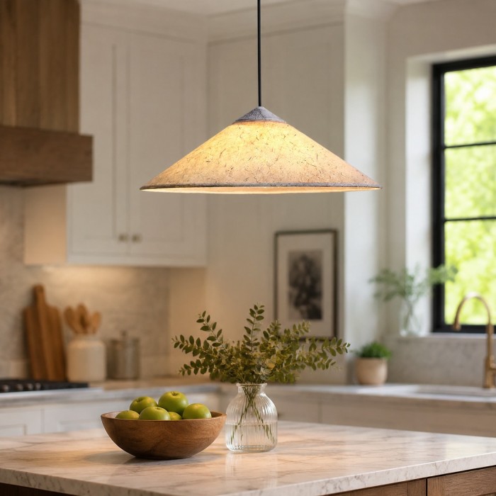 Lampada a sospensione Washi Paper Wabi-Sabi per sala da pranzo HL4192