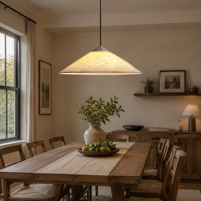 Lampada a sospensione Washi Paper Wabi-Sabi per sala da pranzo HL4192