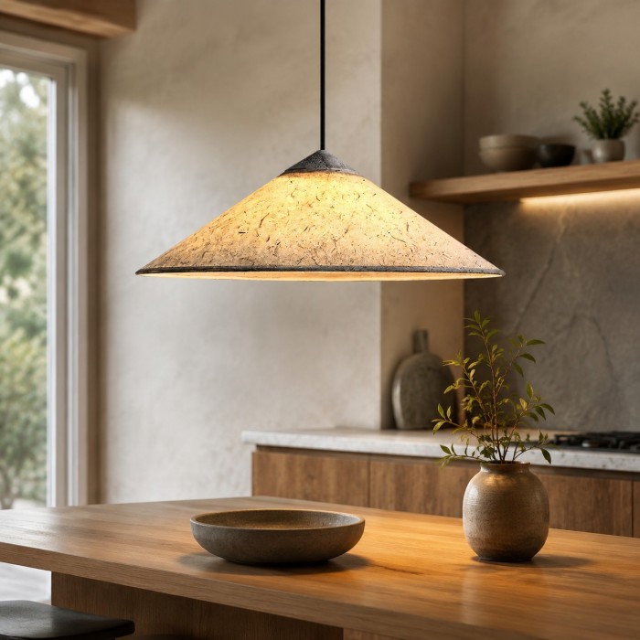 Lampada a sospensione Washi Paper Wabi-Sabi per sala da pranzo HL4192