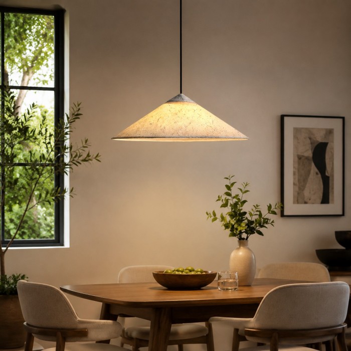 Lampada a sospensione Washi Paper Wabi-Sabi per sala da pranzo HL4192