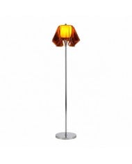 Vintage Black Iron Floor Lamp with Fabric Shade HL4460