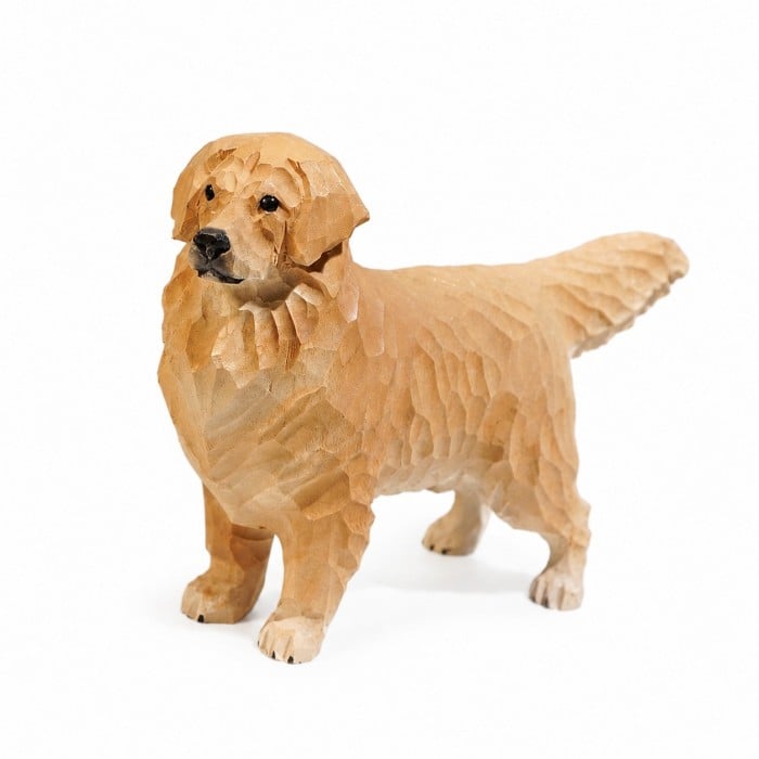 Ornement de bureau Golden Retriever sculpté HL4186