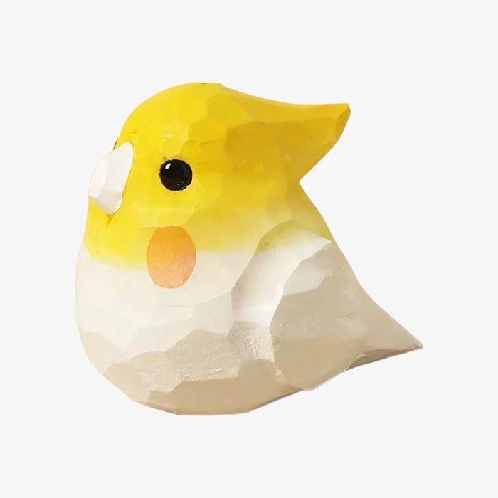 Cute Carved Wooden Bird Ornament HL4127
