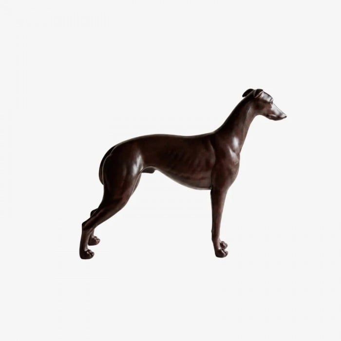 Greyhound-Hundeskulptur aus Kunstharz, Dekoration HL4063