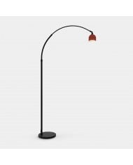 Lampadaire en tissu à rayures grises HL3802
