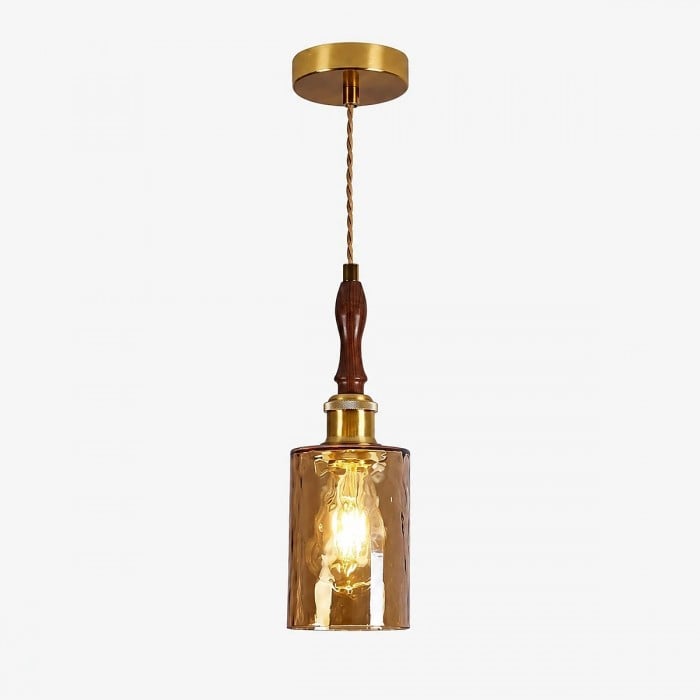 Minimalistyczna lampa wisząca w stylu retro ze szkła HL4080