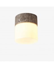 Plafondlamp HL4123 met natuurlijke rijstpapierafwerking, vlak gemonteerd