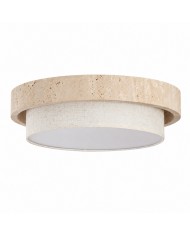Bordeauxrode LED-plafondlamp met opbouwmontage in leerkleur HL3772