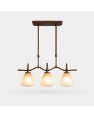 Vintage hanglamp van gegolfd glas HL4195
