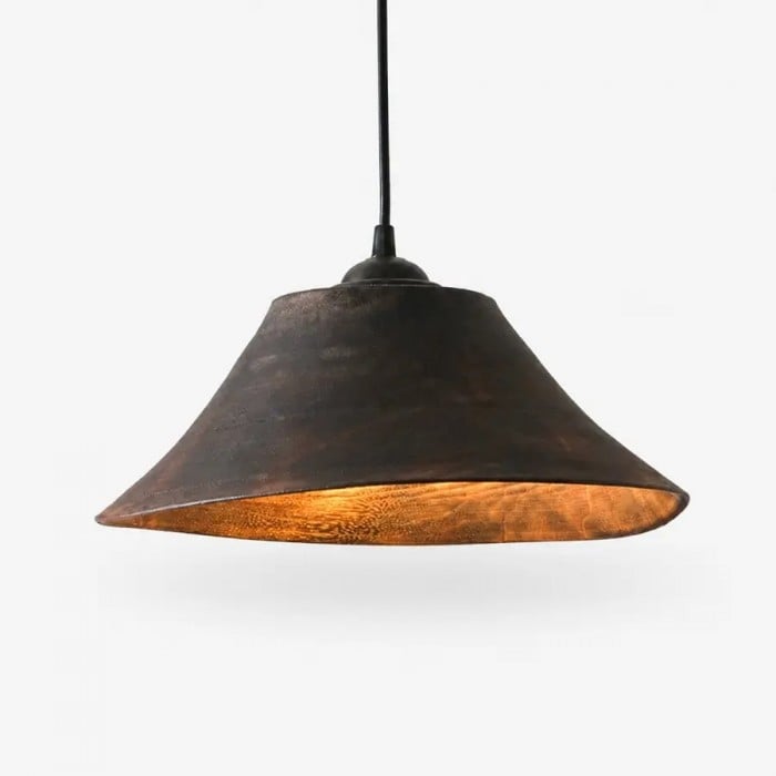 Suspension Wabi Sabi en bois foncé HL4188