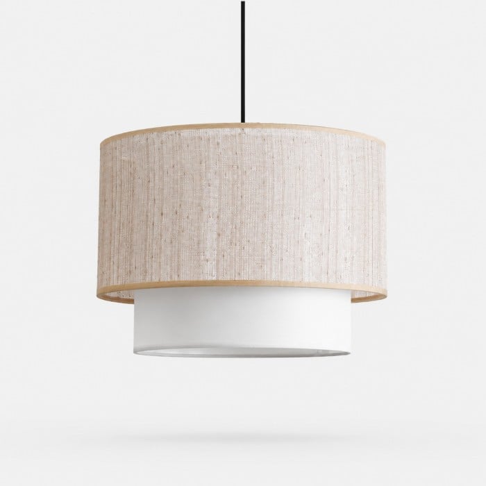 Wabi-Sabi linnen trommel hanglamp HL4168
