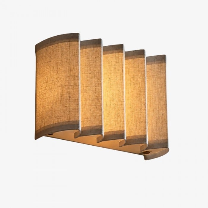 Wabi-Sabi Wave Fabric Wall Sconce HL4167