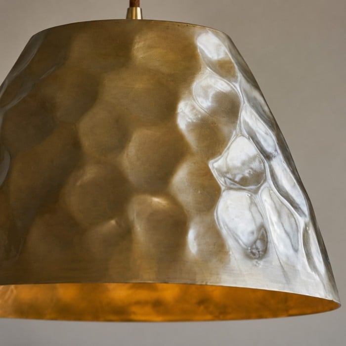 American Metal Lamps - Hanglamp van gehamerd messing voor keukeneiland HL3740