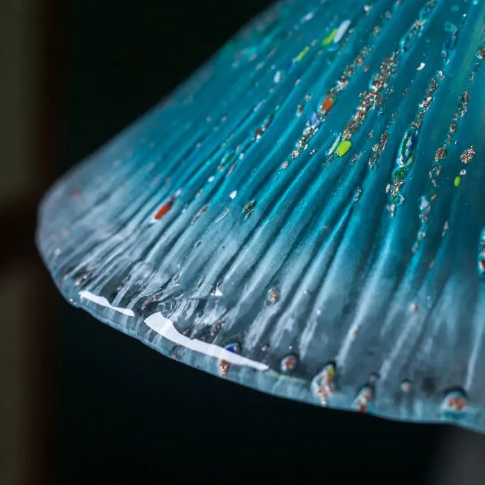 Amerikaanse vintage handgemaakte glazen hanglamp HL3648