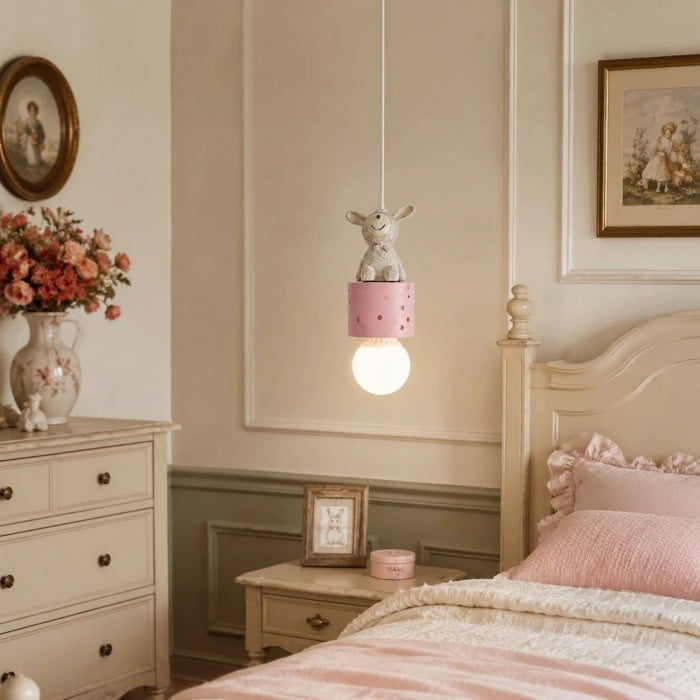 Hanglamp met dierenprint in geschenkdoos voor kinderkamer HL3949
