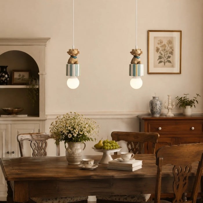 Hanglamp met dierenprint in geschenkdoos voor kinderkamer HL3949