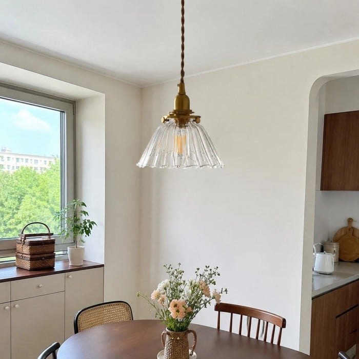 Aurelia Vintage Hanglamp van messing en glas HL3641