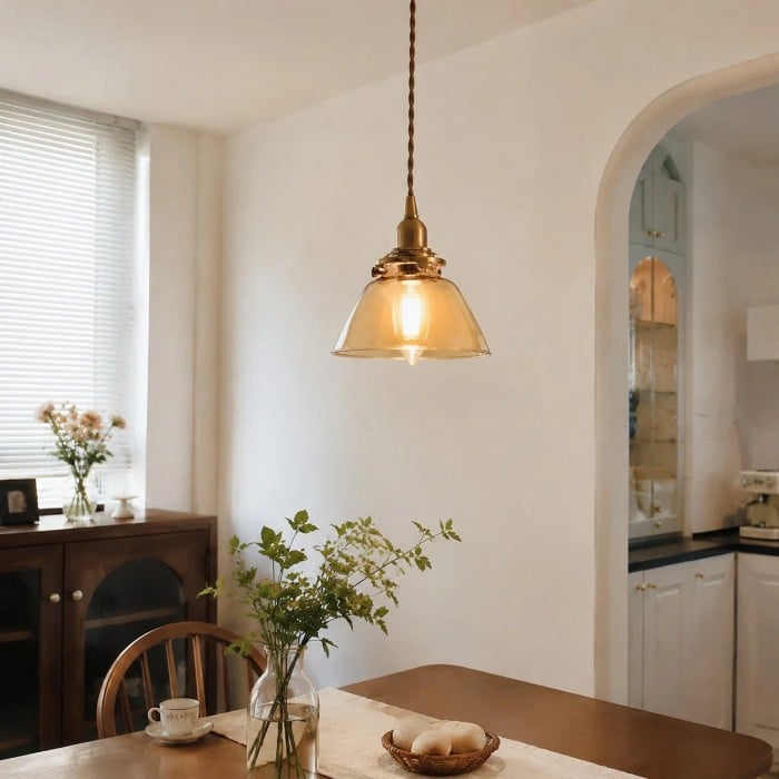 Aurelia Vintage Hanglamp van messing en glas HL3641