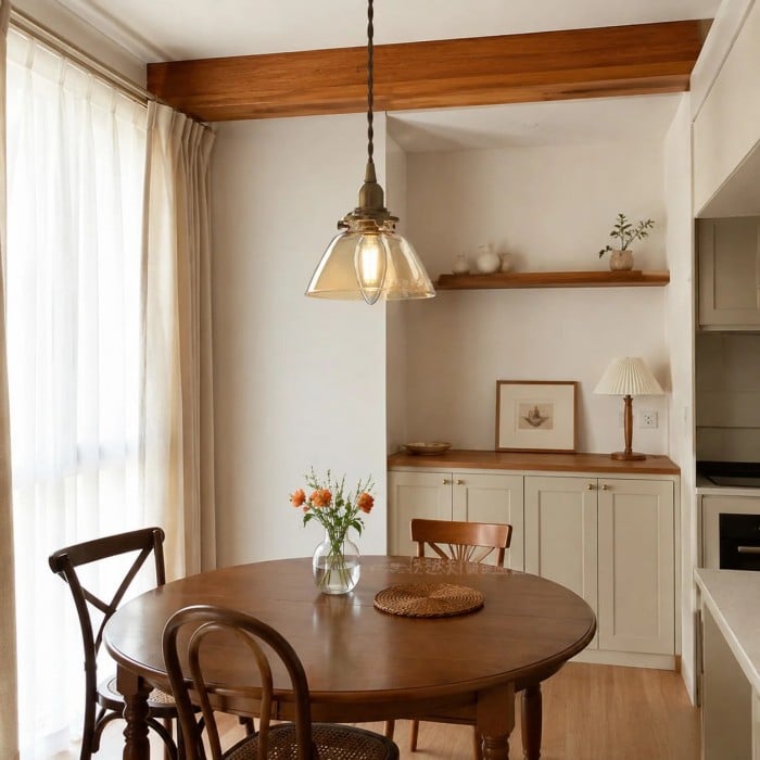 Aurelia Vintage Hanglamp van messing en glas HL3641