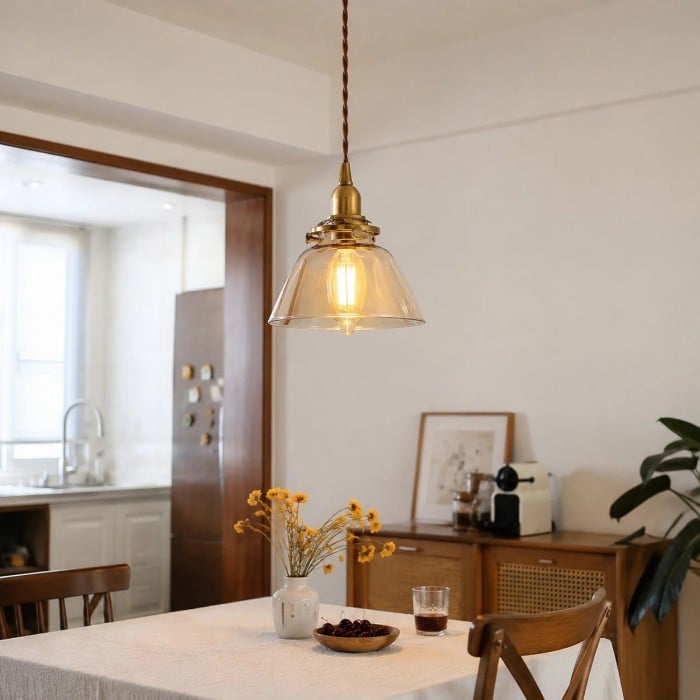 Aurelia Vintage Hanglamp van messing en glas HL3641
