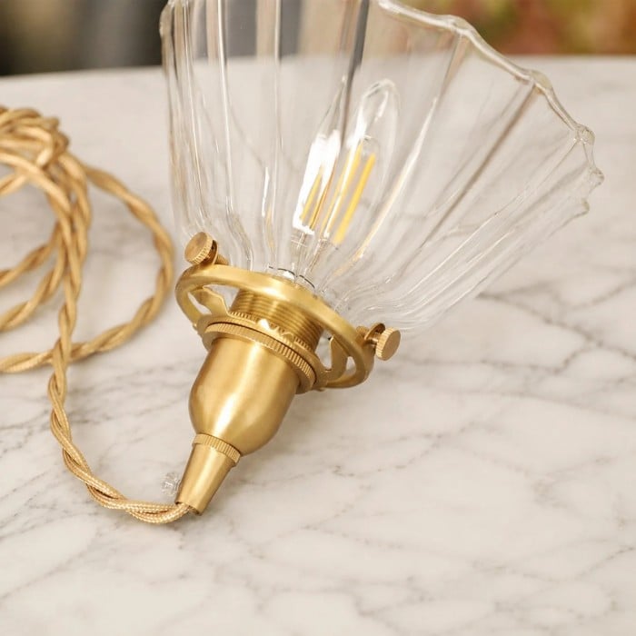Aurelia Vintage Hanglamp van messing en glas HL3641