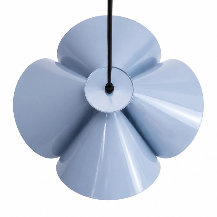 Bauhaus blauwe metalen hanglamp HL3680