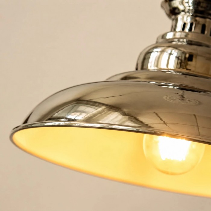 Bauhaus chromen koepel hanglamp met korte en lange uitvoering HL3881
