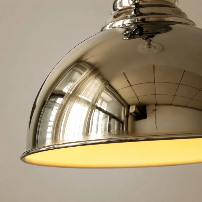 Bauhaus chromen koepel hanglamp met korte en lange uitvoering HL3881