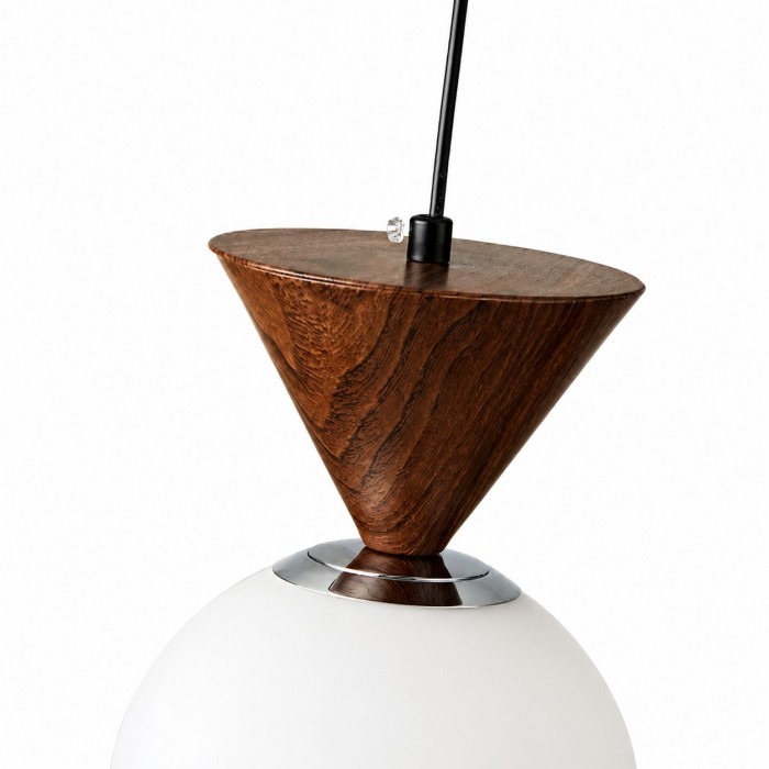 Bauhaus glazen hanglamp met ijzeren accent voor de keuken HL3616