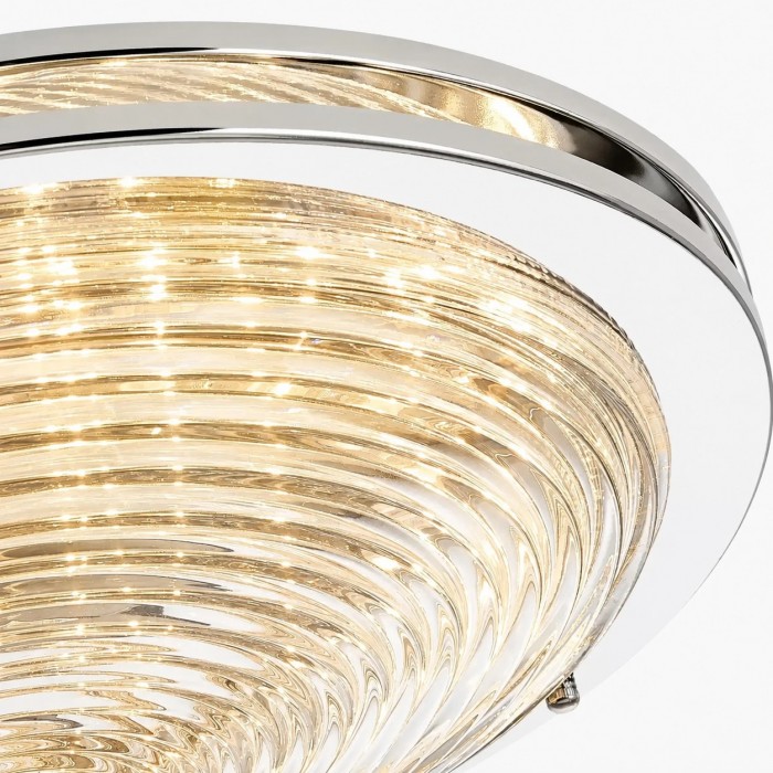 Bauhaus plafondlamp van gegolfd glas HL3716