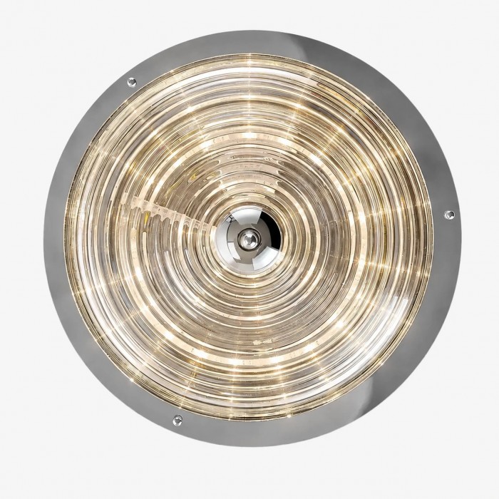 Bauhaus plafondlamp van gegolfd glas HL3716