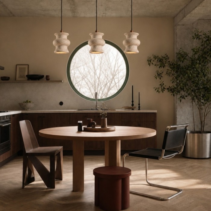 Beige travertin Wabi-Sabi hanglamp HL3636