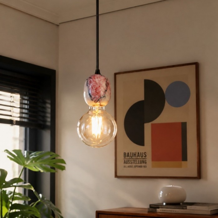 Bulgari paarse marmeren hanglamp HL3864