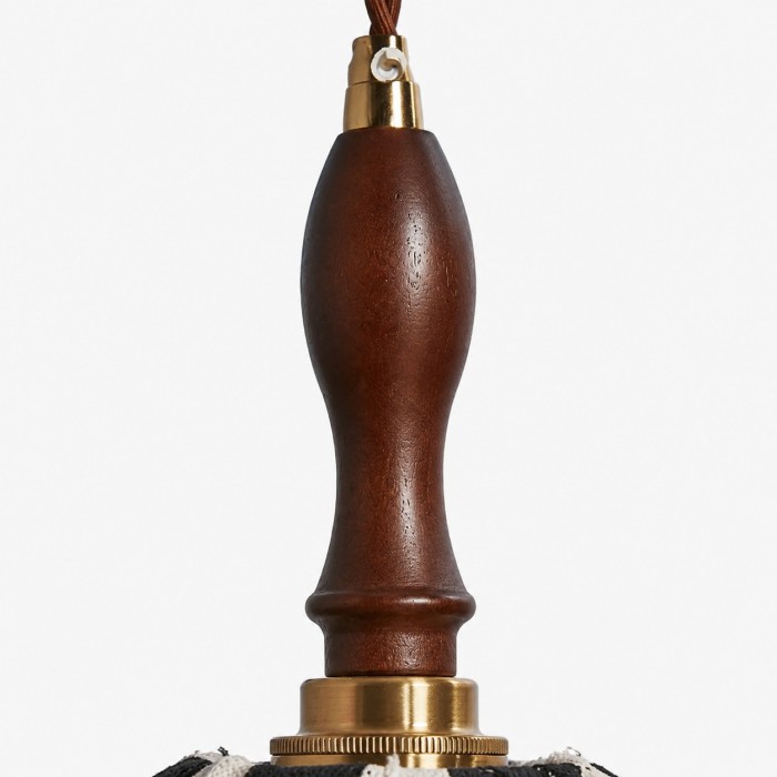 Hanglamp van gestreepte stof in Chinoiserie-stijl HL3688