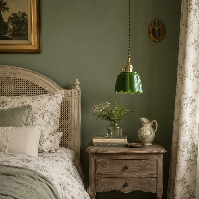 Cienax hanglamp met bloemvormige keramische kap - messing accentlamp voor keuken en nachtkastje HL3613