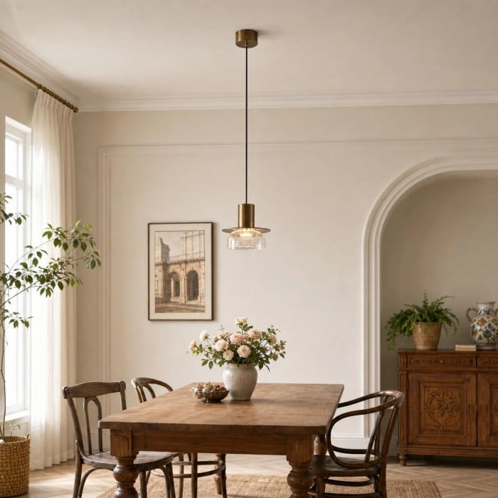 Lampa wisząca z krakingowego szkła HL3859