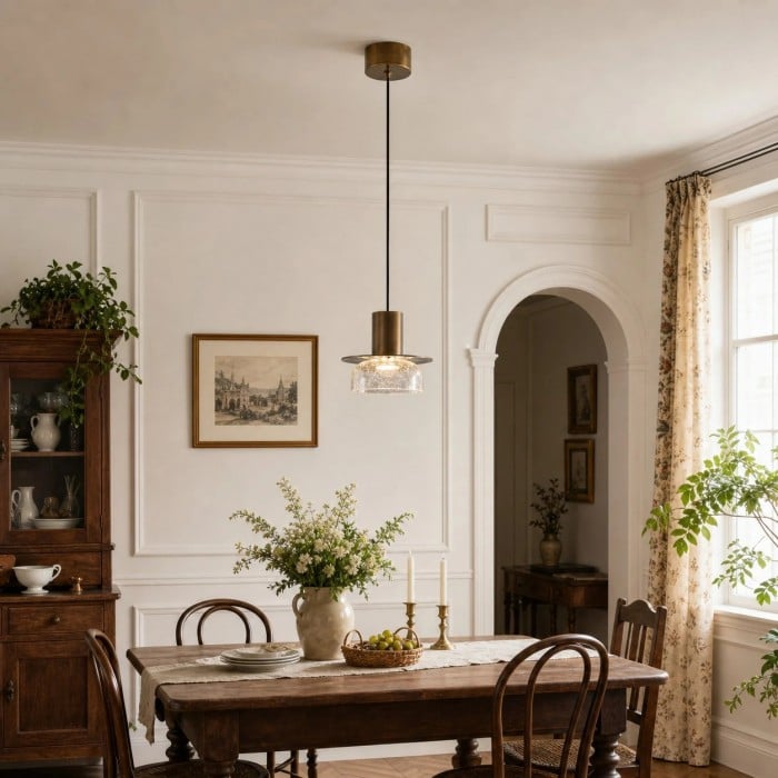 Lampa wisząca z krakingowego szkła HL3859
