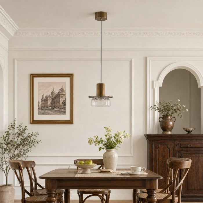 Lampa wisząca z krakingowego szkła HL3859