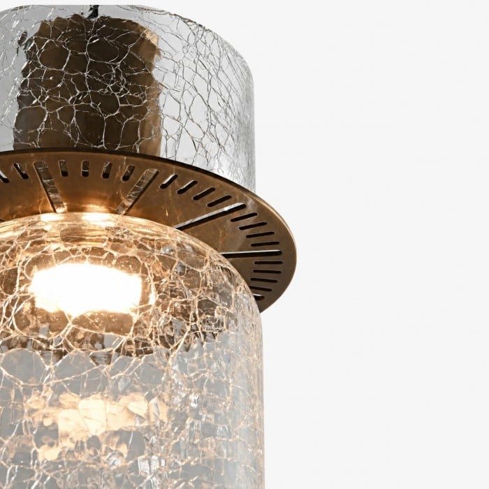 Lampa wisząca z krakingowego szkła HL3859