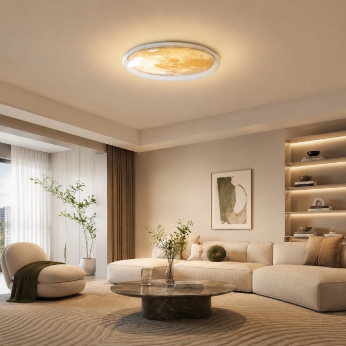 Crèmekleurige plafondlamp HL3833