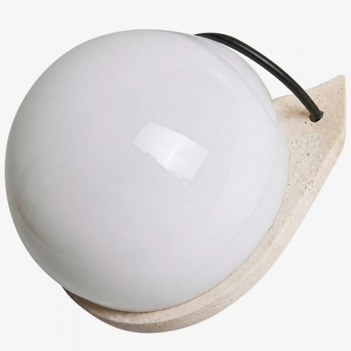 Crème travertin dubbele bol plafondlamp HL3936