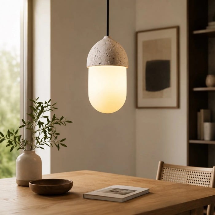 Kremowa lampa wisząca Wabi-Sabi Vintage HL4006