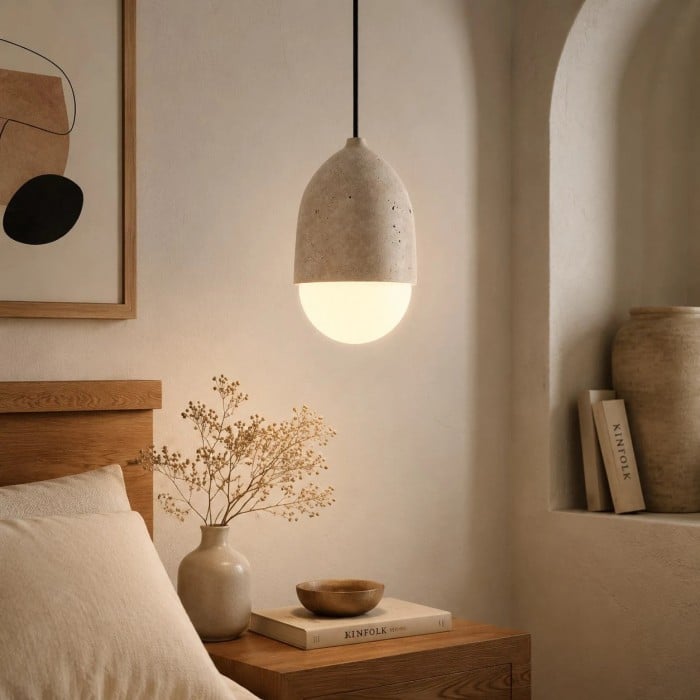 Kremowa lampa wisząca Wabi-Sabi Vintage HL4006